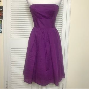 Vintage strapless fit & flare purple dress